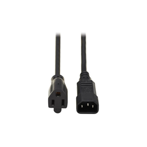 Cable de Alimentación Tripp-Lite P002-002, C14 a NEMA 5-15R, 0.61m