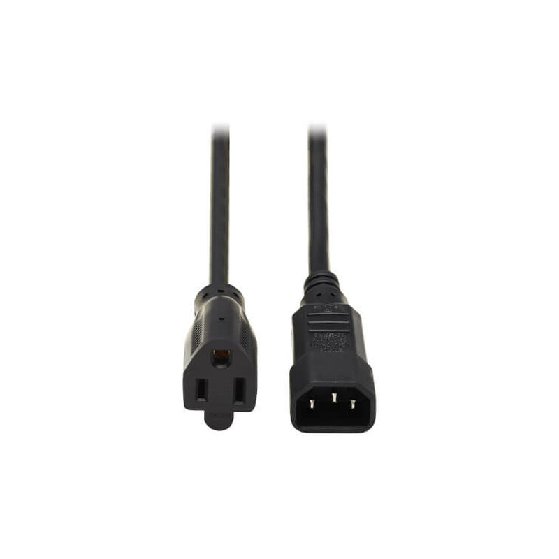 Cable de Alimentación Tripp-Lite P002-002, C14 a NEMA 5-15R, 0.61m