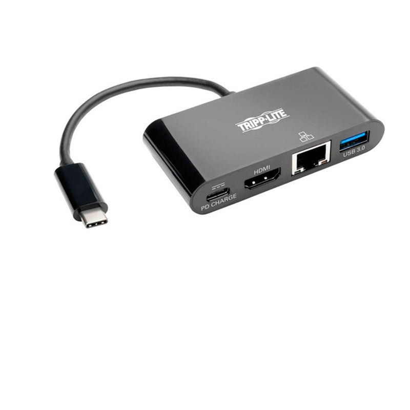 Adaptador Multipuerto Tripp-Lite U444-06N-HGUB-C, USB-C a HDMI, USB 3.0, LAN GbE y Carga PD