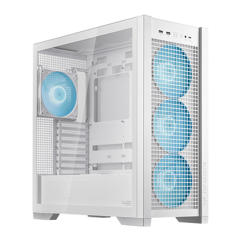 Case Gamer ASUS TUF Gaming GT302 ARGB E-ATX (4 Fans ARGB, Vidrio) Blanco