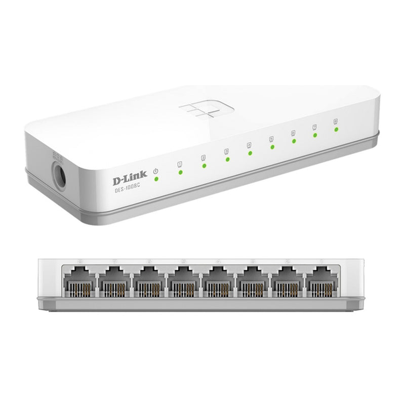 Switch D-Link DES-1008C, 8 puertos RJ45 10/100 Mbps (no gestionable)