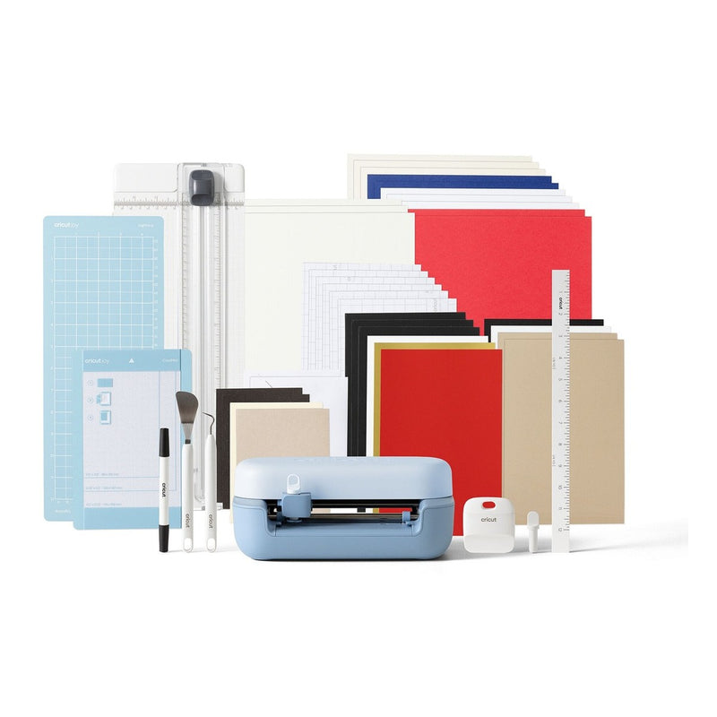 Cortadora Cricut Joy 2 Essential Bundle Azul (corte 11.4 cm, Bluetooth, kit de materiales)