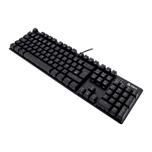 Teclado Mecánico Gamer TEROS TE-4068G (switch azul, retroiluminación rainbow, USB, negro)