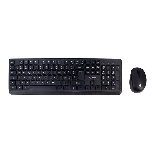 Kit Inalámbrico Teclado y Mouse TEROS TE-5011CS (2.4 GHz, mouse 1000 DPI, negro)