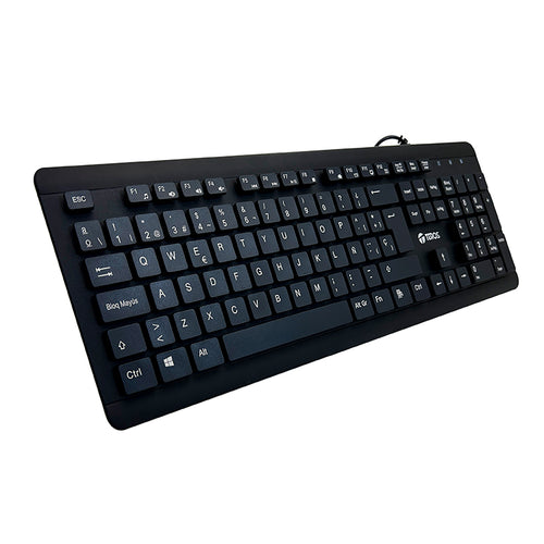 Teclado Lavable TEROS TE-4065N IPX7 USB (105 teclas, a prueba de agua, negro)