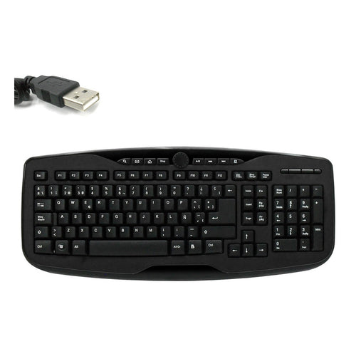 Teclado Ecotrend 619M USB Multimedia (español, negro)
