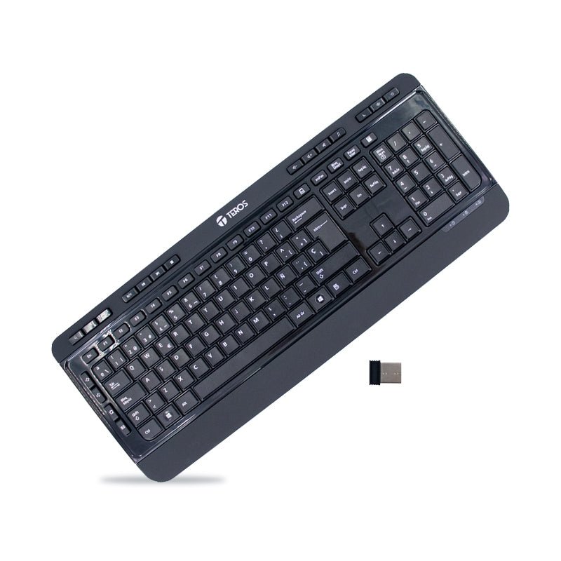 Teclado Inalámbrico TEROS TE-4074CS (2.4 GHz, USB, español, negro)