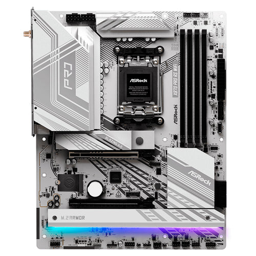 Placa Madre ASRock X870 Pro RS WiFi (AMD X870, Socket AM5, DDR5, Wi-Fi, ATX)