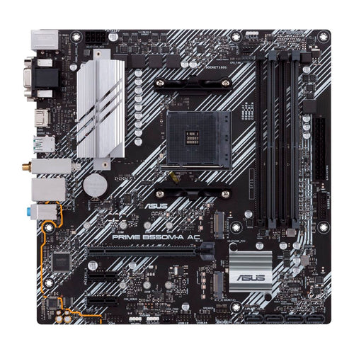 Placa Madre ASUS PRIME B550M-A AC (AMD B550, Socket AM4, DDR4, Wi-Fi, mATX)