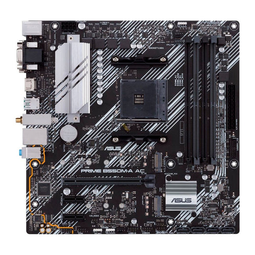 Placa Madre ASUS PRIME B550M-A AC (AMD B550, Socket AM4, DDR4, Wi-Fi, mATX)