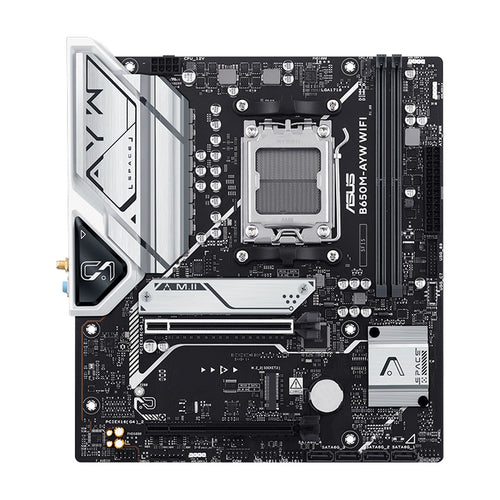 Placa Madre ASUS B650M-AYW WiFi (AMD B650, Socket AM5, DDR5, Wi-Fi, mATX)