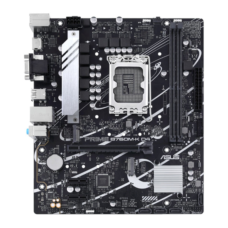 Placa Madre ASUS PRIME B760M-K D4 (Intel B760, LGA1700, DDR4, mATX)