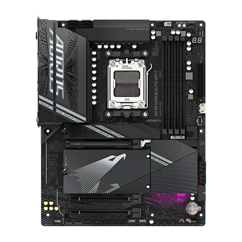 Placa Madre Gigabyte X870 AORUS Elite WiFi7 (AMD X870, Socket AM5, DDR5, Wi-Fi 7, ATX)
