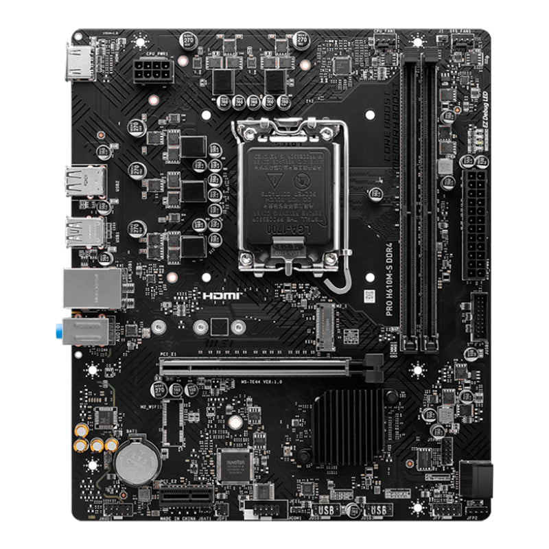 Placa Madre MSI PRO H610M-S DDR4 (Intel H610, LGA1700, DDR4, mATX)