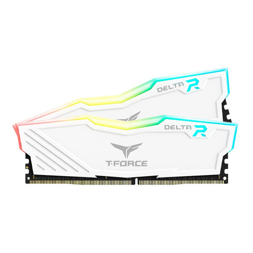 Memoria RAM TeamGroup T-Force Delta RGB 16GB (2x8GB) DDR4-3600 (CL18, DIMM, Blanco)