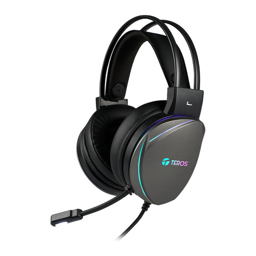 Audífonos Gamer Teros TE-8170N USB 7.1 con Micrófono y Luces RGB Negro