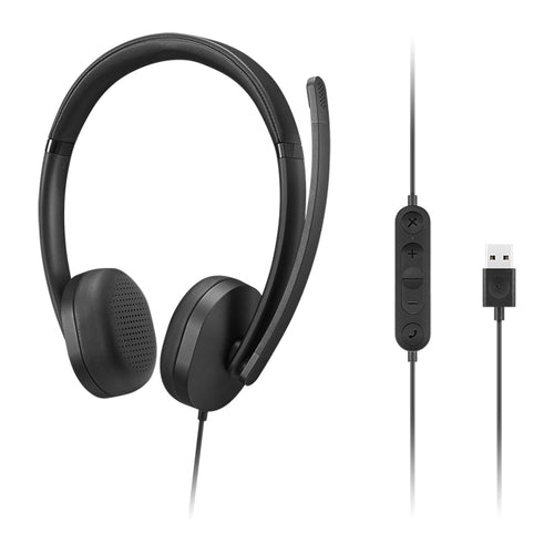 Audífonos Lenovo Gen 2 con Micrófono USB-A ENC Negro