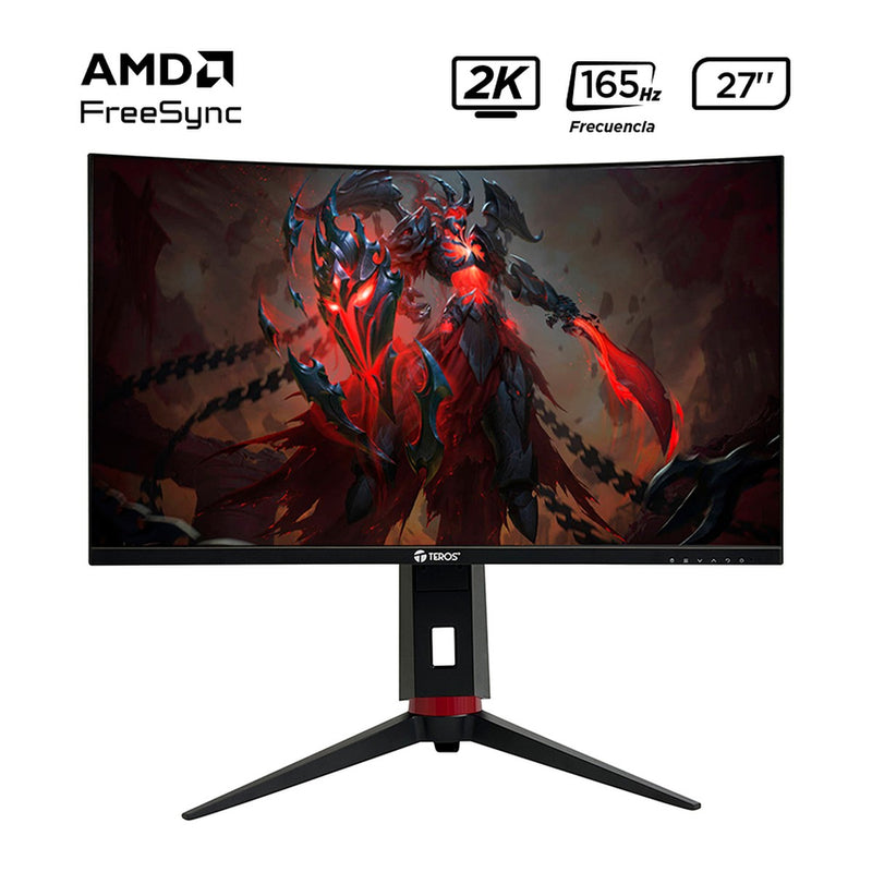 Monitor Curvo TEROS TE-2765G 27" QHD VA (165Hz, 1ms, HDMI, DisplayPort, pivote)
