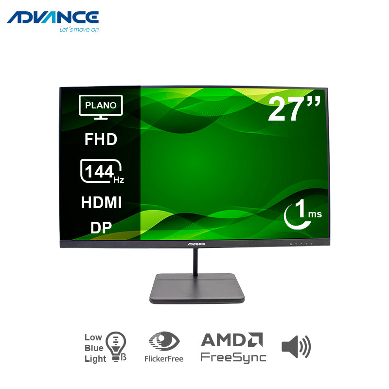 Monitor Advance ADV-2755S 27" FHD IPS 144Hz (HDMI/DP, Parlantes)
