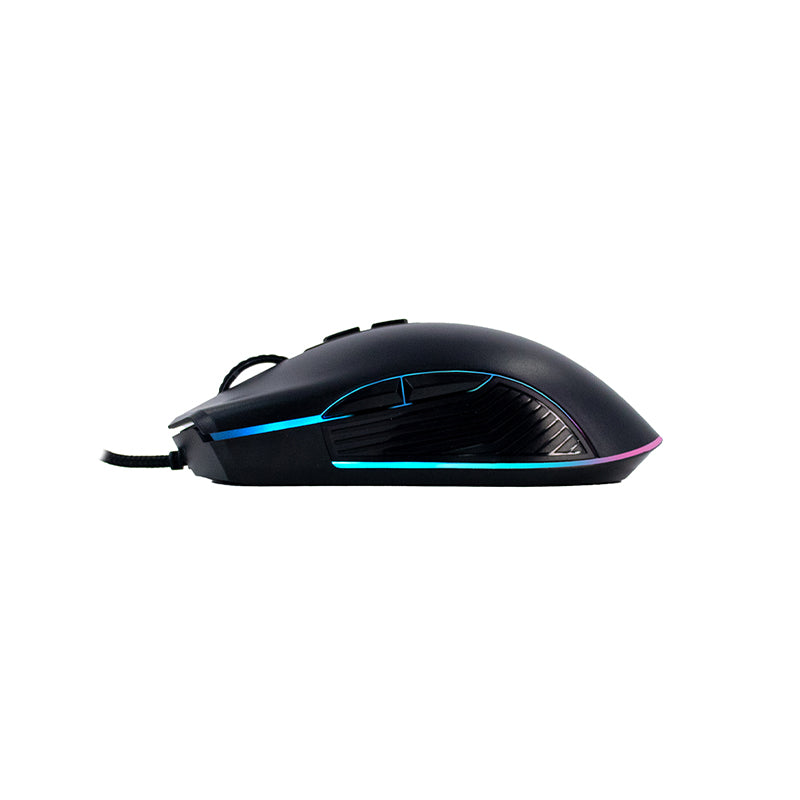 Mouse Gamer Teros TE-1233G RGB 7 Botones (7200 DPI, USB, Negro)