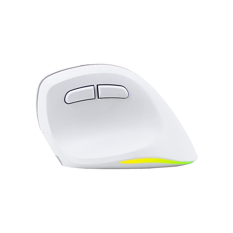 Mouse Inalámbrico Teros TE-1236S RGB Recargable 6 Botones (2400 DPI, Blanco)