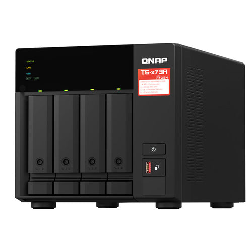 Servidor NAS QNAP TS-473A (4 Bahías, Ryzen V1500B, 8GB, 2.5GbE)