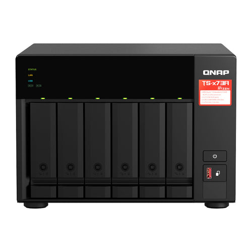 Servidor NAS QNAP TS-673A (6 Bahías, Ryzen V1500B, 8GB, 2.5GbE)