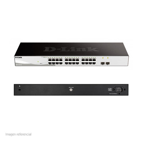 Switch Administrable D-Link DGS-1210-26, 24 puertos GbE + 2 SFP 1GbE (Smart Managed)