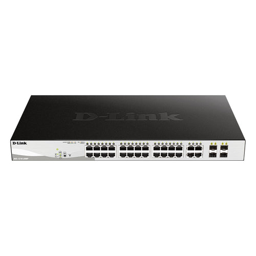 Switch Administrable PoE D-Link DGS-1210-28MP, 24 puertos GbE PoE + 4 SFP