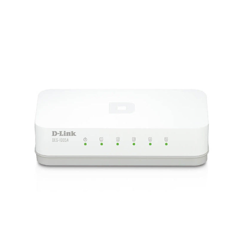 Switch D-Link DES-1005A, 5 puertos RJ45 10/100 Mbps (no gestionable)