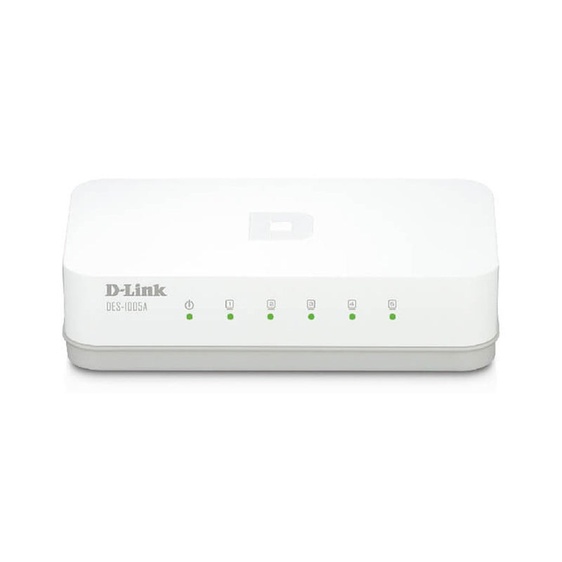 Switch D-Link DES-1005A, 5 puertos RJ45 10/100 Mbps (no gestionable)