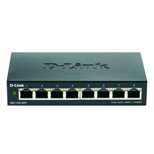 Switch D-Link DGS-1100-08 V2 Easy Smart, 8 puertos Gigabit