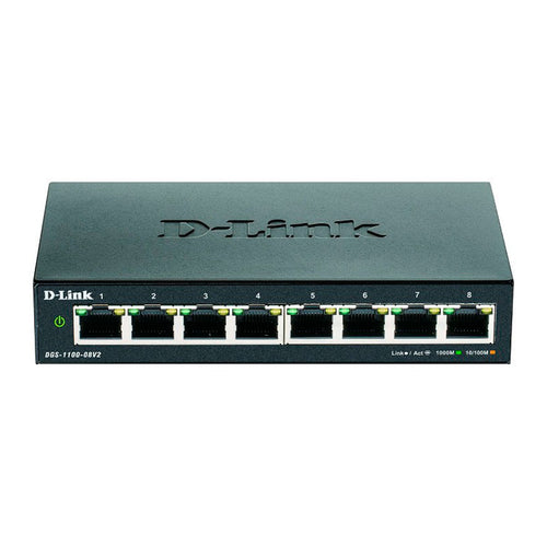 Switch D-Link DGS-1100-08 V2 Easy Smart, 8 puertos Gigabit