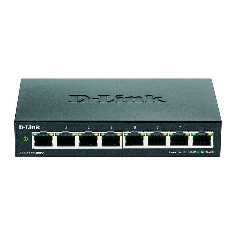 Switch D-Link DGS-1100-08 V2 Easy Smart, 8 puertos Gigabit