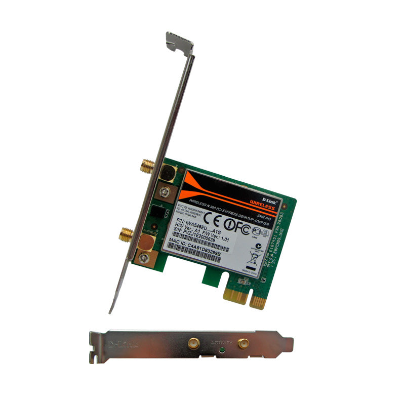 Tarjeta de Red Wi-Fi D-Link DWA-548 N300 (PCI-Express, 2 Antenas)
