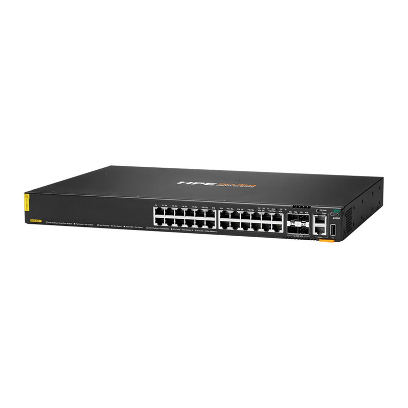 Switch Administrable HPE Aruba CX 6200F, 24 puertos GbE PoE Class-4 + 4 SFP+ (370W)
