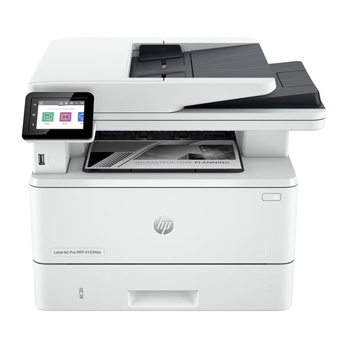 Impresora Multifuncional Láser Monocromática HP LaserJet Pro MFP 4103fdw (Imprime/Escanea/Copia/Fax, Wi-Fi)