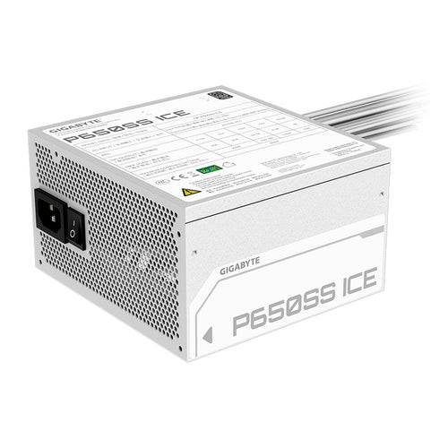 Fuente de Poder Gigabyte P650SS ICE 650W (ATX, 80 Plus Silver, Blanco)