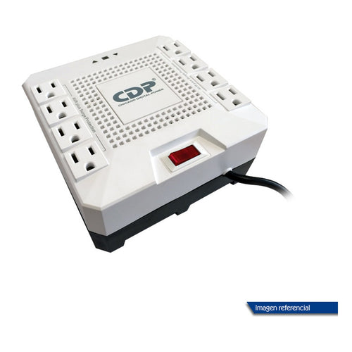 Regulador de Voltaje CDP RC-AVR Pro 1808i 1800VA/1000W (8 Tomas, Protección RJ11/RJ45)
