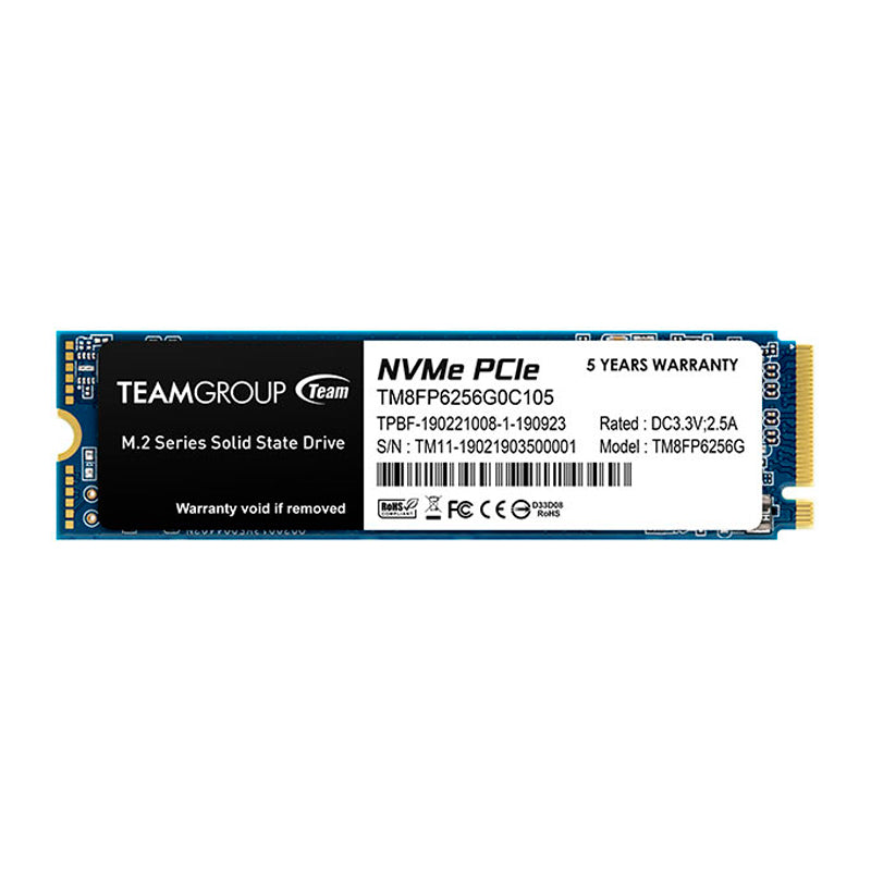 SSD TeamGroup MP33 256GB M.2 NVMe PCIe 3.0 (1600/1000 MB/s)