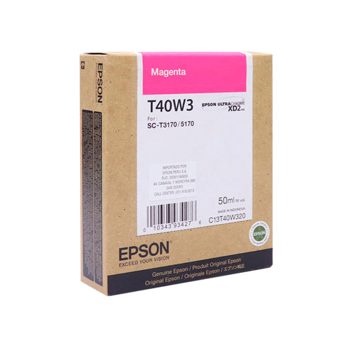 Cartucho de Tinta Epson T40W320 Magenta 50ml (UltraChrome XD2, SureColor T3170/T5170)