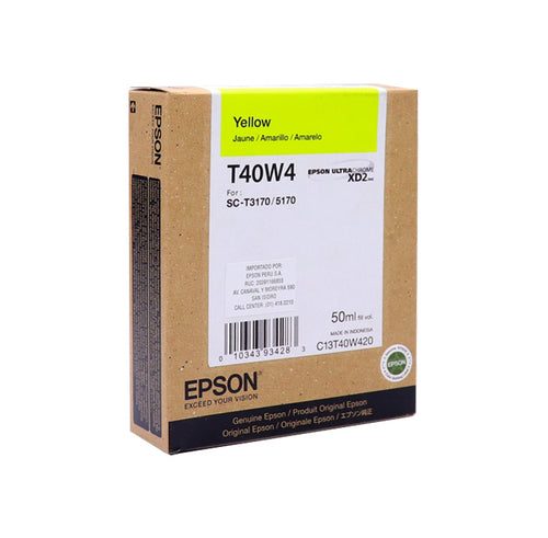 Cartucho de Tinta Epson T40W420 Amarillo 50ml (UltraChrome XD2, SureColor T3170/T5170)