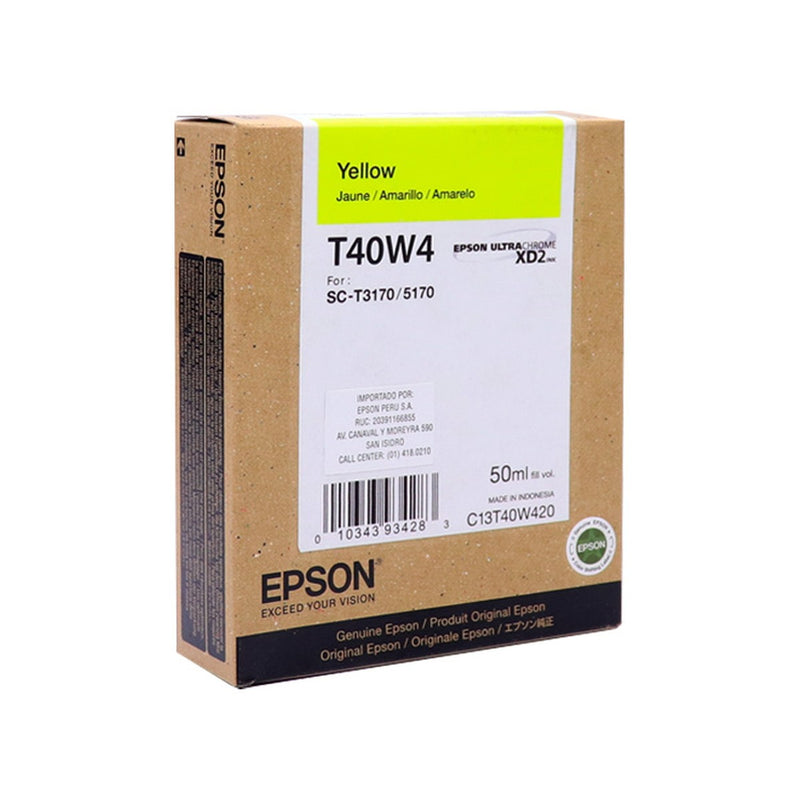 Cartucho de Tinta Epson T40W420 Amarillo 50ml (UltraChrome XD2, SureColor T3170/T5170)