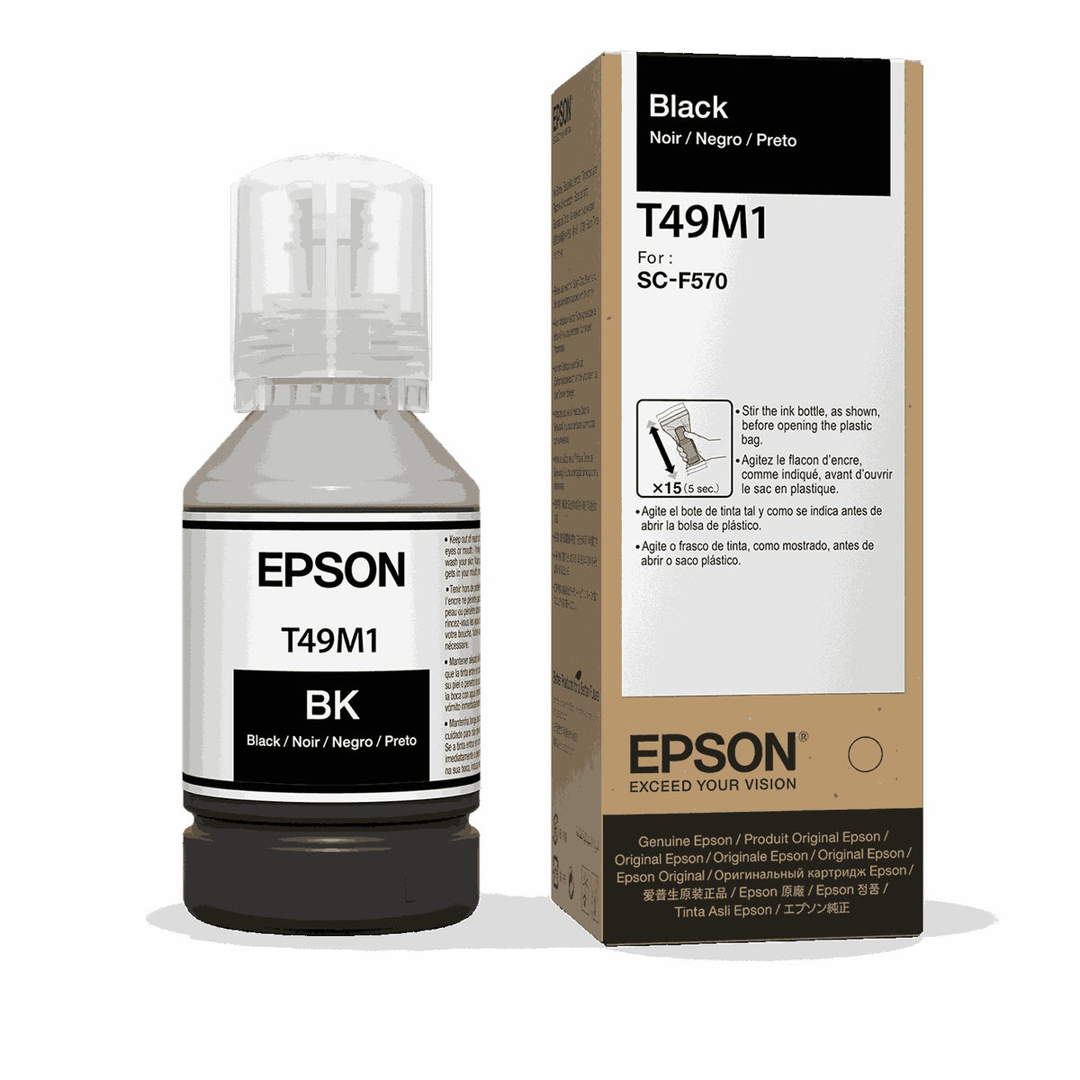 Botella de Tinta Epson T49M Negro Ultra DS, 140 ml (T49M120)