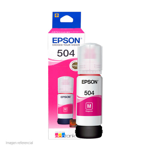 Botella de Tinta Epson T504320 Magenta 70ml (EcoTank L4150/L4260/L6171 y más)