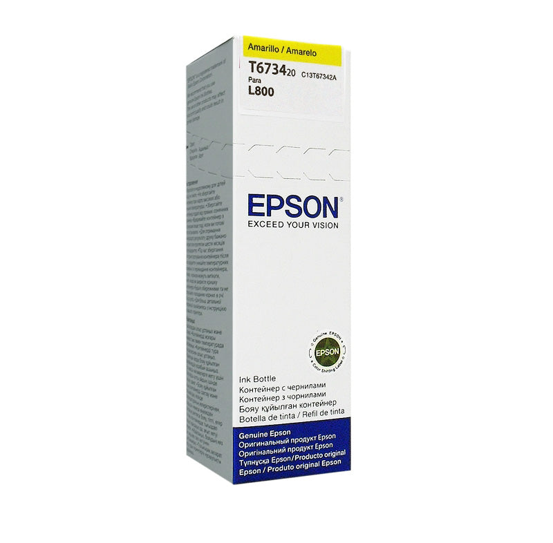 Botella de Tinta Epson T673420 Amarillo 70ml (EcoTank fotográfica L800)
