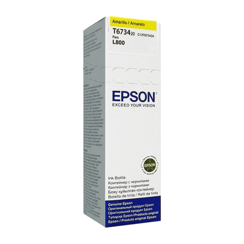 Botella de Tinta Epson T673420 Amarillo 70ml (EcoTank fotográfica L800)