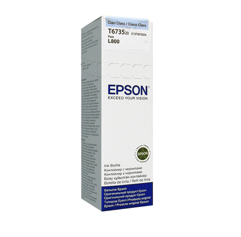 Botella de Tinta Epson T673520 Cyan Claro 70ml (EcoTank fotográfica L800)