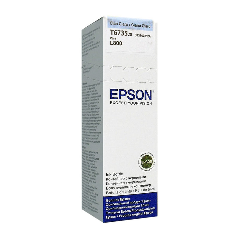 Botella de Tinta Epson T673520 Cyan Claro 70ml (EcoTank fotográfica L800)