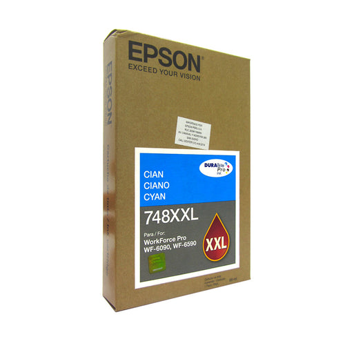 Cartucho de Tinta Epson 748XXL Cyan Extra Alta Capacidad (WorkForce Pro WF-6090/6590/8090/8590)